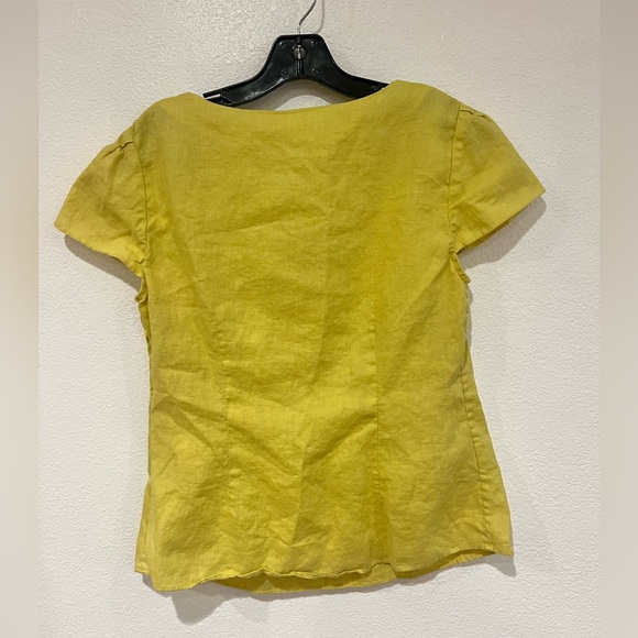 Boden Yellow Blouse Top Women’s Size 8 Medium - Picture 2 of 3